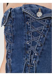 Pinko Sukienka jeansowa 100174 A0GF Niebieski Slim Fit. Kolor: niebieski. Materiał: bawełna