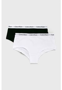 Calvin Klein Underwear - Figi dziecięce 110-176 cm (2-pack). Kolor: biały. Materiał: bawełna, dzianina, elastan. Wzór: gładki #1
