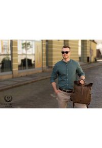 Plecak trekkingowy PAOLO PERUZZI T-40-BR brązowy. Kolor: brązowy. Materiał: materiał. Styl: vintage #1