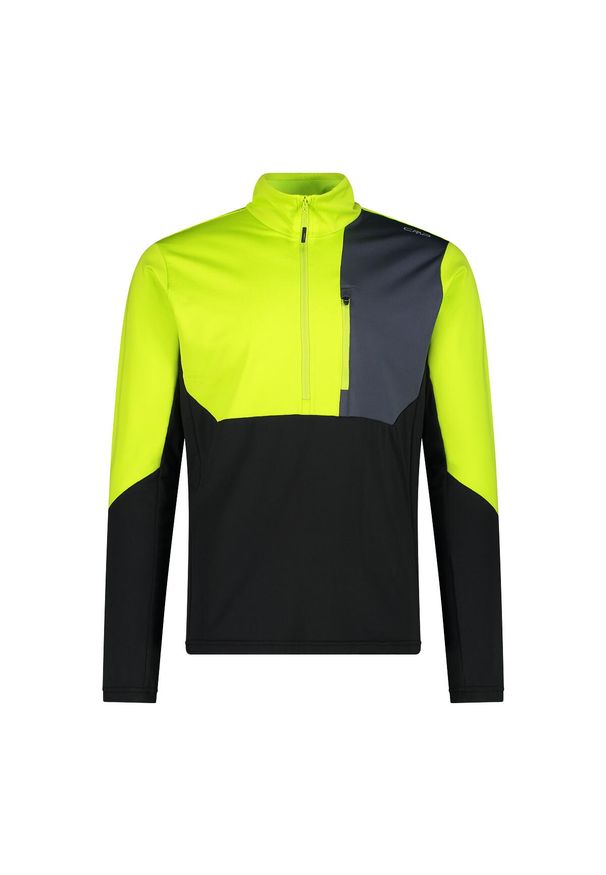 Golf męski techniczny CMP 34L1537. Typ kołnierza: golf. Kolor: żółty, wielokolorowy, czarny. Styl: sportowy. Sport: golf