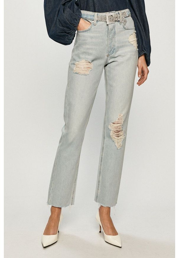 Guess - Jeansy Girly. Stan: podwyższony. Kolor: niebieski