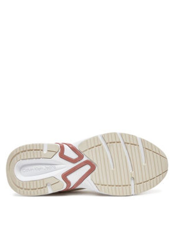 Calvin Klein Jeans Sneakersy Retro Tennis Mg Mix YW0YW01743 Écru. Materiał: materiał