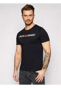 Jack & Jones - Jack&Jones T-Shirt Jjecorp Logo 12137126 Czarny Slim Fit. Kolor: czarny. Materiał: bawełna