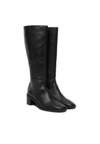Calvin Klein Kozaki Block Heel Knee Boot Lth HW0HW02812 Czarny. Kolor: czarny. Materiał: skóra #3