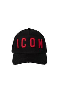 DSQUARED2 - Dsquared2 Bejsbolówka "ICON" | BCM4001 05C00001 | Mężczyzna | Czarny. Kolor: czarny. Materiał: bawełna. Sezon: lato. Styl: sportowy, elegancki, casual