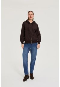 MOODO - Bluza z kapturem brązowa. Typ kołnierza: kaptur. Kolor: brązowy. Materiał: bawełna, poliester #1