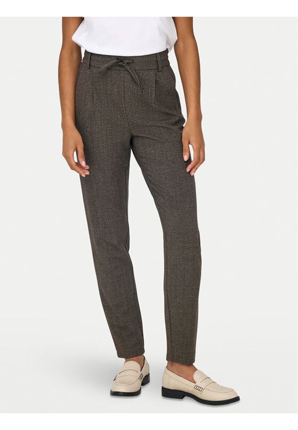 only - ONLY Spodnie materiałowe Poptrash 15330800 Szary Regular Fit. Kolor: szary. Materiał: syntetyk