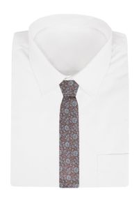 Męski Krawat - Jasny Brąz, Drobne Kwiatki - Alties. Kolor: beżowy, wielokolorowy, brązowy. Materiał: tkanina. Wzór: kwiaty. Styl: elegancki, wizytowy #3