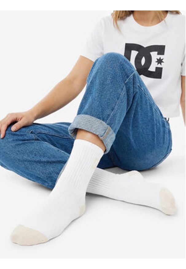 DC Shoes Skarpety długie AS_DC_03W_SS25 (3-PACK) Biały. Kolor: biały. Materiał: bawełna