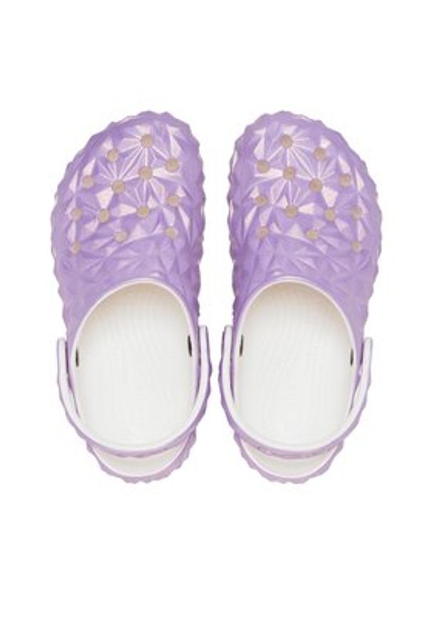 Crocs Klapki Classic Iridescent Geo Clog 209841 Fioletowy. Kolor: fioletowy