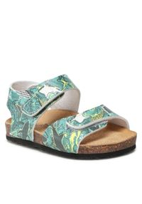 Sandały Primigi 1929600 M Dark Sha/Nero. Kolor: zielony. Materiał: skóra #1