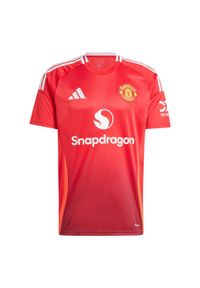 Adidas - Koszulka Manchester United 24/25 Home. Kolor: czerwony. Materiał: materiał