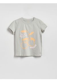 Reserved - T-shirt z nadrukiem - jasnoszary. Kolor: szary. Materiał: bawełna. Wzór: nadruk #1
