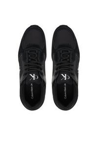 Calvin Klein Jeans Sneakersy Runner Laceup Sock Mg Nylon Mix YW0YW01644 Czarny. Kolor: czarny. Materiał: skóra