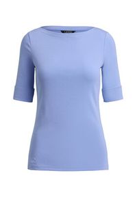 Lauren Ralph Lauren - LAUREN RALPH LAUREN Bluzka 200654963199 Błękitny Slim Fit. Kolor: niebieski. Materiał: bawełna #5