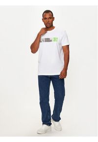Calvin Klein Jeans T-Shirt City Block J30J326865 Biały Regular Fit. Kolor: biały. Materiał: bawełna #5
