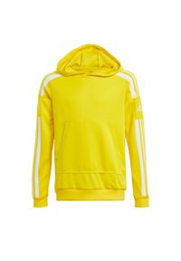 Adidas - Bluza dla dzieci adidas Squadra 21 Hoody Youth żółta GP6431. Kolor: wielokolorowy, biały, żółty. Materiał: materiał