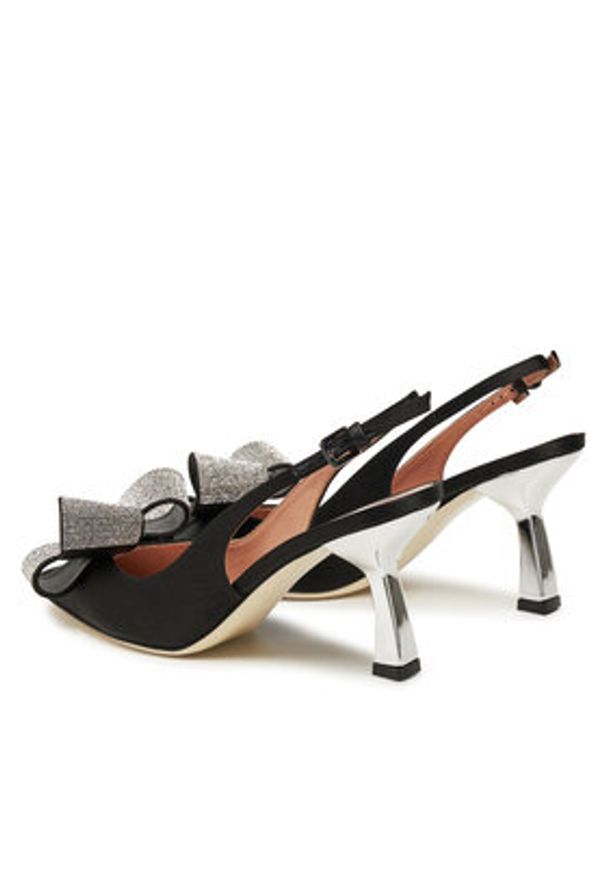 Pollini Sandały SA10077C1MTR0000 Czarny. Kolor: czarny. Materiał: materiał