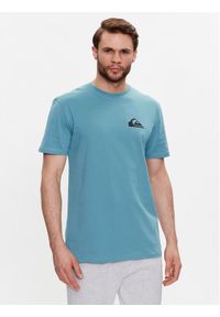 Quiksilver T-Shirt Mini Logo EQYZT07215 Niebieski Regular Fit. Kolor: niebieski. Materiał: bawełna