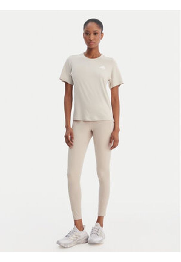 Adidas - adidas Koszulka techniczna Train Essentials 3-Stripes Workout JD6530 Beżowy Regular Fit. Kolor: beżowy. Materiał: syntetyk