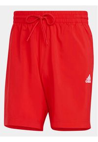 Adidas - adidas Szorty sportowe Essentials Chelsea Small Logo IC9394 Czerwony Regular Fit. Kolor: czerwony. Materiał: syntetyk. Styl: sportowy #2
