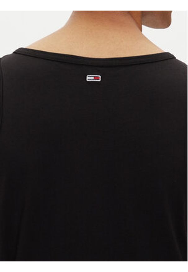 Tommy Jeans Tank top Entry Graphic DM0DM20790 Czarny Slim Fit. Kolor: czarny. Materiał: bawełna