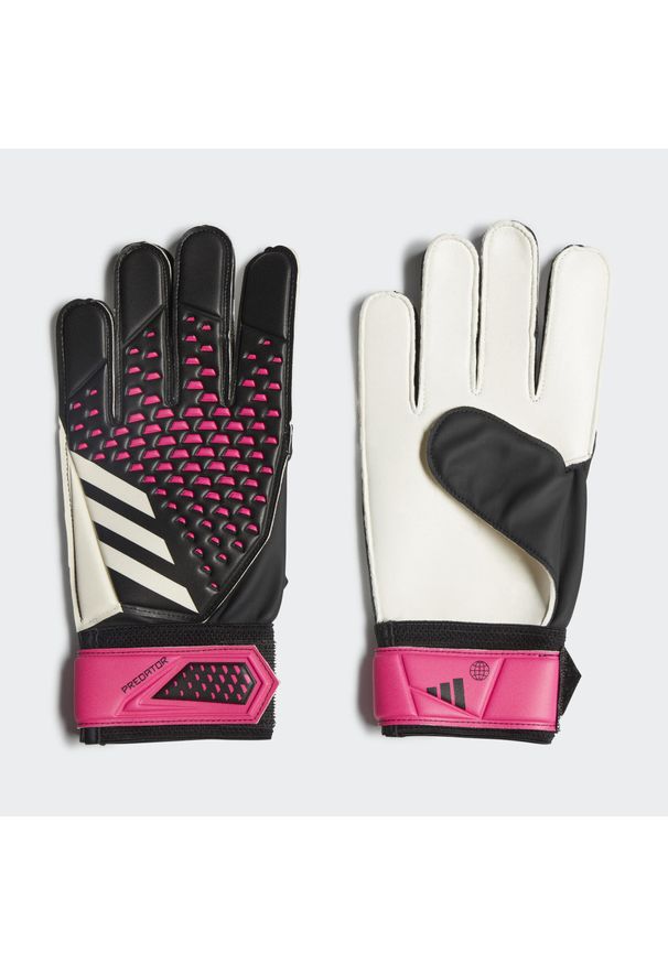 Adidas - Rękawice bramkarskie adidas Predator Training. Kolor: różowy, wielokolorowy, czarny, biały. Materiał: materiał