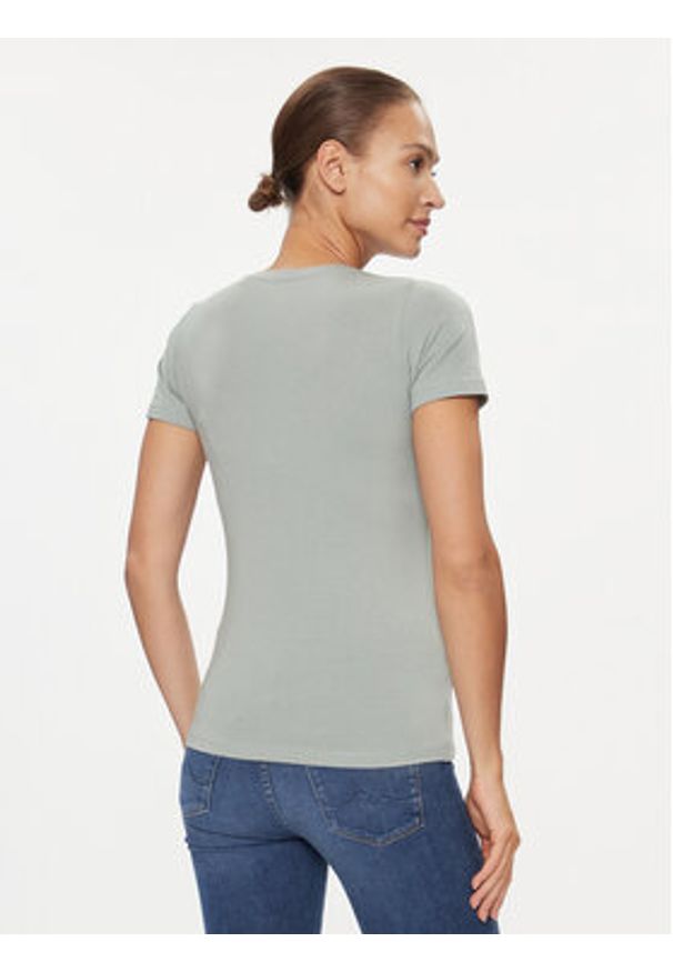 Pepe Jeans T-Shirt New Virginia PL505202 Zielony Slim Fit. Kolor: zielony. Materiał: bawełna