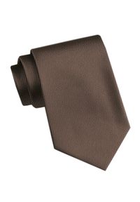 Elegancki Męski Krawat - Chattier - Brązowy z Fakturą Materiału. Kolor: wielokolorowy, beżowy, brązowy. Materiał: materiał. Styl: elegancki