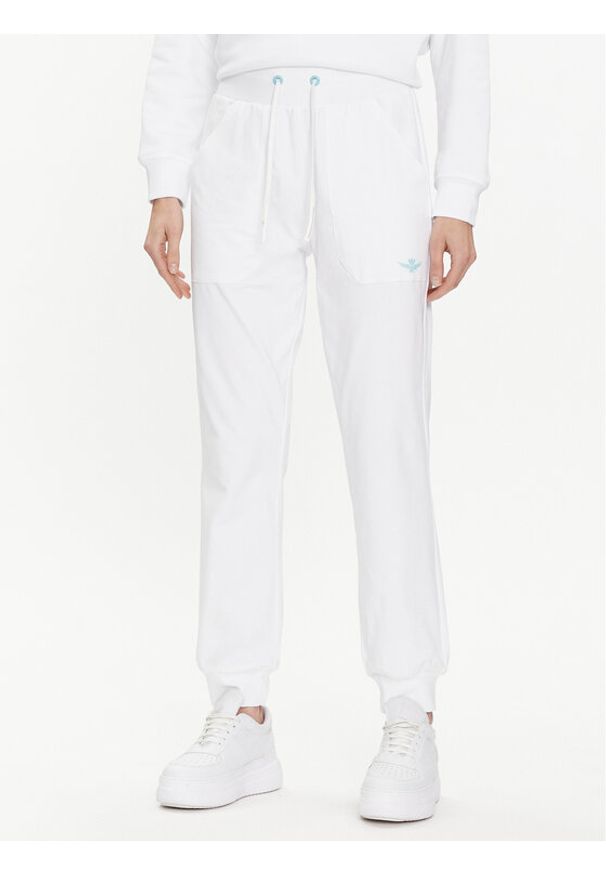 Aeronautica Militare Spodnie dresowe 241PF928DJ519 Biały Regular Fit. Kolor: biały. Materiał: bawełna