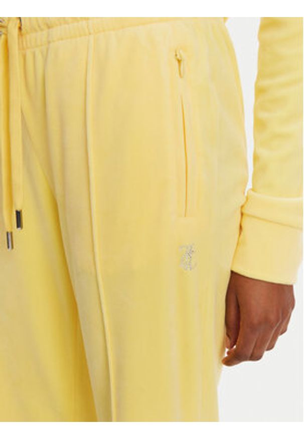 Juicy Couture Spodnie dresowe Tina JCAPW045 Żółty Regular Fit. Kolor: żółty. Materiał: syntetyk
