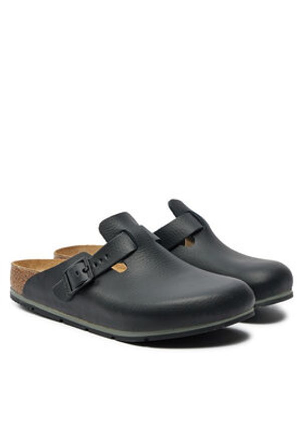 Birkenstock Klapki Boston Pro Le 1025979 Czarny. Kolor: czarny. Materiał: skóra