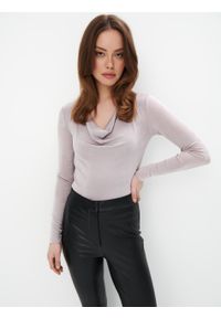 Mohito - Bluzka z marszczeniem - Jasny szary. Kolor: szary #2
