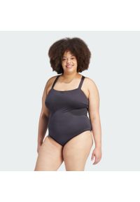Adidas - Strój do pływania Iconisea Padded Premium X-Back (Plus Size). Kolekcja: plus size. Kolor: biały, wielokolorowy, czarny. Materiał: materiał