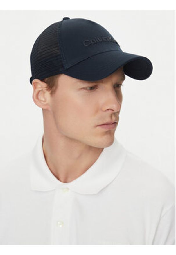 Calvin Klein Czapka z daszkiem K50K513015 Granatowy. Kolor: niebieski. Materiał: materiał, bawełna