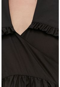 Birgitte Herskind Sukienka bawełniana Noel kolor czarny midi rozkloszowana. Kolor: czarny. Materiał: bawełna. Typ sukienki: rozkloszowane. Długość: midi #5