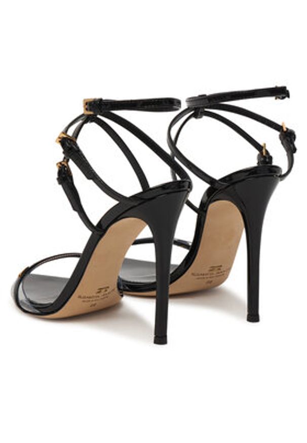 Elisabetta Franchi Sandały SA49L61E2 Czarny. Kolor: czarny. Materiał: skóra