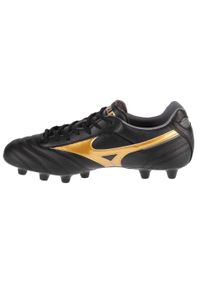 Buty piłkarskie męskie Mizuno Morelia Ii Pro. Zapięcie: sznurówki. Kolor: żółty, wielokolorowy, czarny. Materiał: guma, skóra, tkanina, materiał, syntetyk. Szerokość cholewki: normalna. Sport: piłka nożna