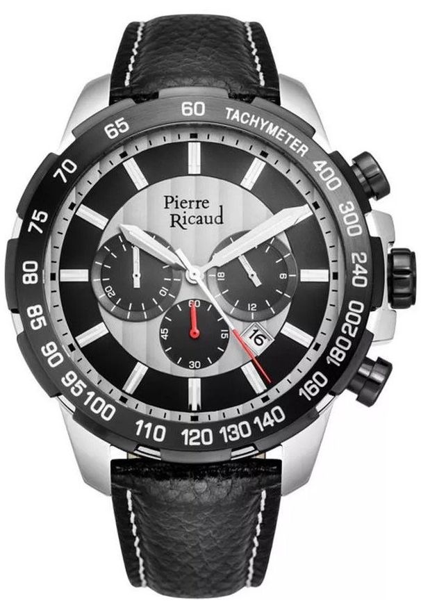 Zegarek męski Pierre Ricaud P97236.Y217CH czarny. Kolor: czarny