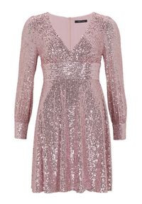 Swing Sukienka koktajlowa 5AF01500 Różowy Regular Fit. Kolor: różowy. Materiał: syntetyk. Styl: wizytowy #4