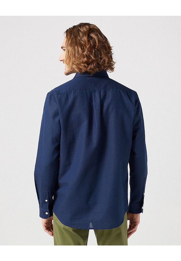 Wrangler - WRANGLER LS 1 PKT SHIRT MĘSKA KOSZULA BLACK IRIS 112352186 W5MY017996