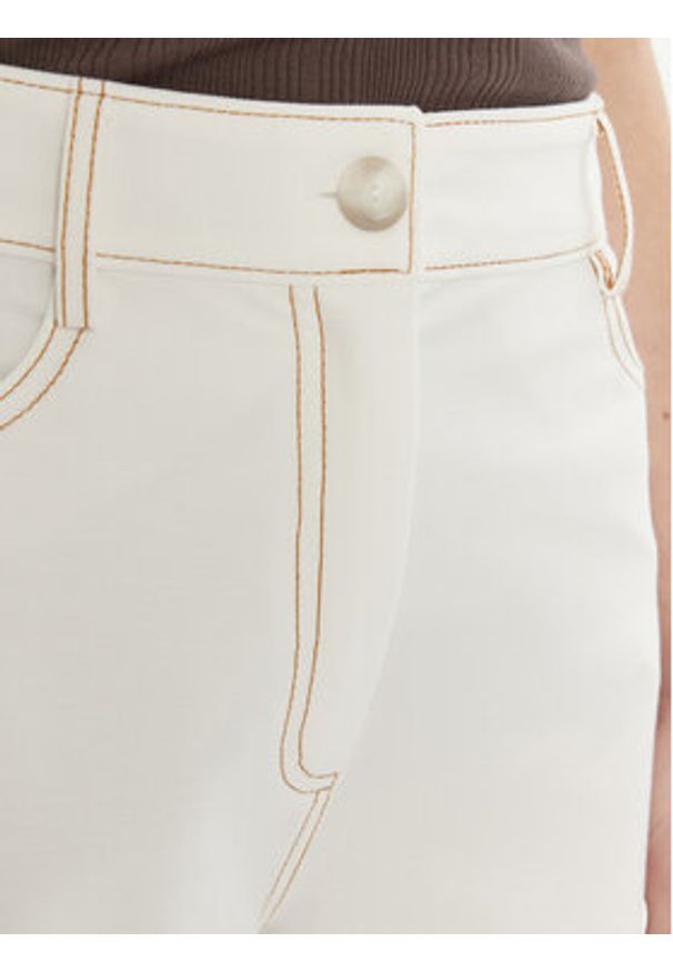 Max Mara Leisure Kuloty Fausto 2516781037 Biały Regular Fit. Kolor: biały. Materiał: bawełna