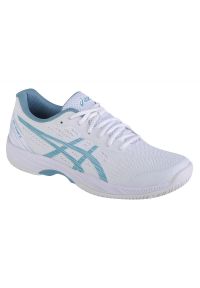 Buty Asics Gel-Game 9 W 1042A211-103 białe. Kolor: biały. Materiał: syntetyk, materiał. Szerokość cholewki: normalna. Sport: tenis