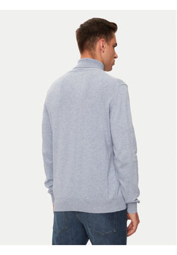 La Martina Golf ZMS019 YW091 Niebieski Regular Fit. Typ kołnierza: golf. Kolor: niebieski. Materiał: bawełna