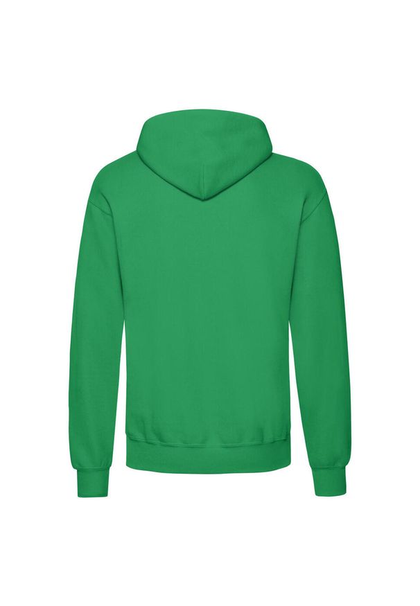 FRUIT OF THE LOOM - Męska Klasyczna Bluza Z Kapturem. Typ kołnierza: kaptur. Kolor: zielony