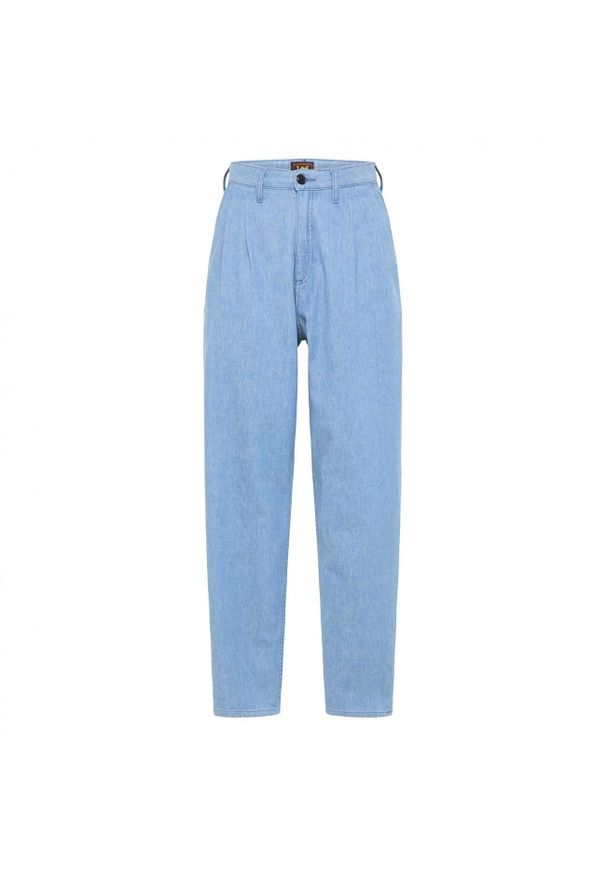 Lee - LEE PLEATED STELLA TAPER DAMSKIE SPODNIE JEANSOWE JEANSY LIGHT LINNEN L30VNBYK 112106839