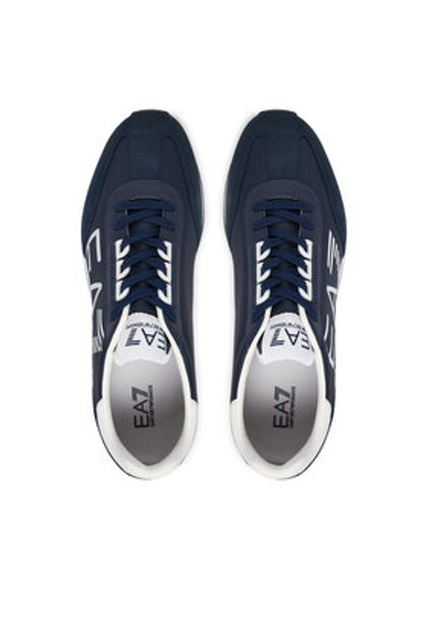 EA7 Emporio Armani Sneakersy 7X000541 AF18609 MB198 Granatowy. Kolor: niebieski. Materiał: skóra