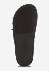 Born2be - Czarne Klapki w Stylu Boho Zdobione Frędzlami Stavania. Okazja: na co dzień. Kolor: czarny. Materiał: jeans. Wzór: aplikacja. Sezon: lato. Styl: boho #3