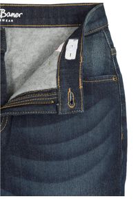 bonprix - Termiczne dżinsy chłopięce na podszewce z polaru, z prostymi nogawkami, slim fit. Kolor: niebieski