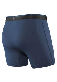 SAXX - Bokserki termoaktywne męskie Saxx Quest Boxer Brief Fly. Kolor: niebieski. Sport: fitness